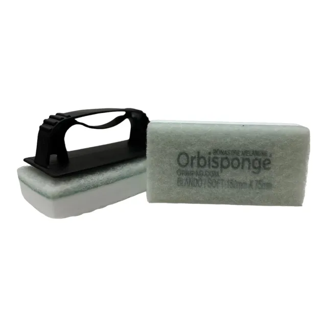Bonastre Orbipad melaminsvamp kit med holder 2-pakning