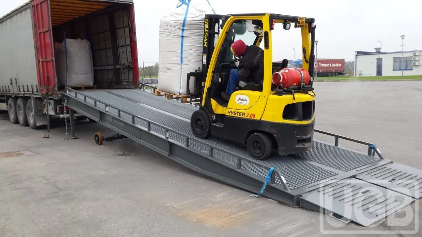 Bimo lasterampe flyttbar 10 tonn hydraulisk strekkmetall