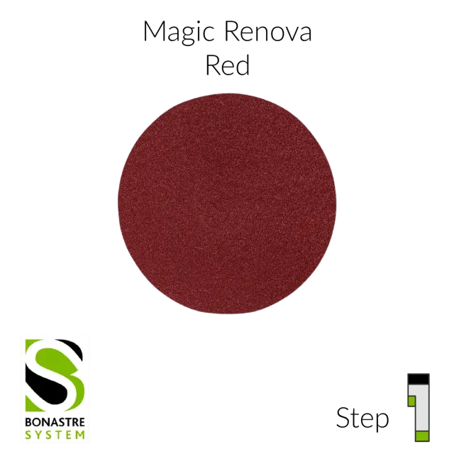 Bonastre Magic Renova polerskive 6" rød trinn 1