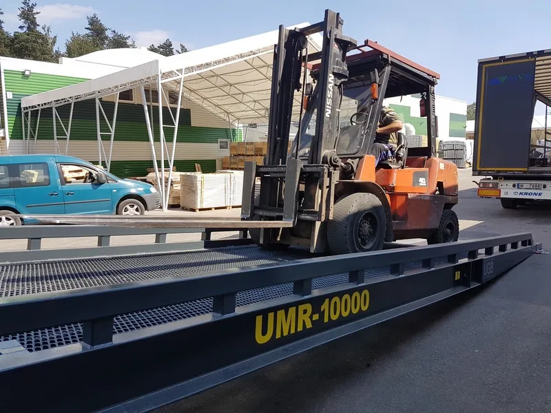 Bimo lasterampe flyttbar 10 tonn hydraulisk strekkmetall