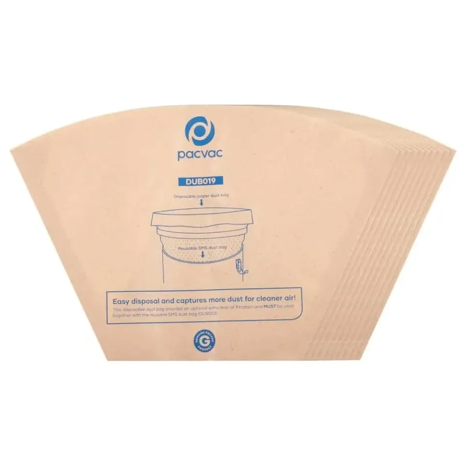 Rishaug papirstøvpose 5L 10-pk Superpro